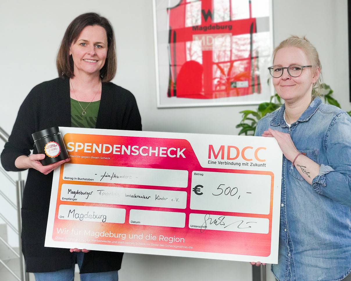 Spendenscheckübergabe Kronkorken-Aktion