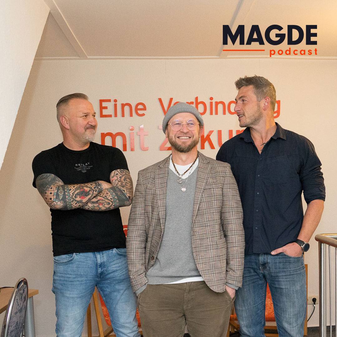 Linkbaum_MAGDEpodcast_Andreas Beinroth, Stephan Michme und Danny Buhro