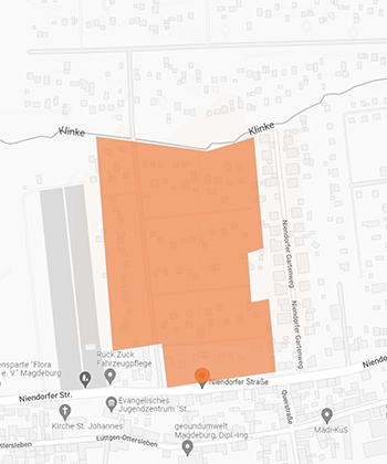 Karte des Ausbaugebiets Niendorfer Straße